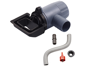 Rectangular universal downspout connecting kit