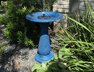 solar birdbath round base 