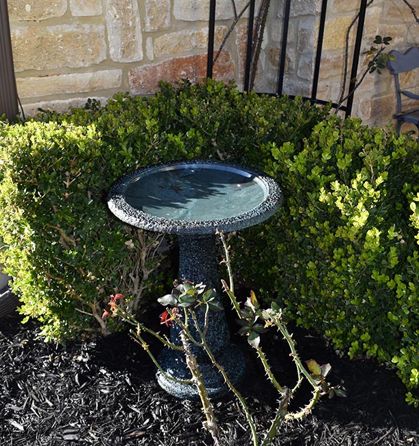 dark light blue birdbath 2