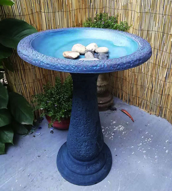 dark light blue birdbath 3