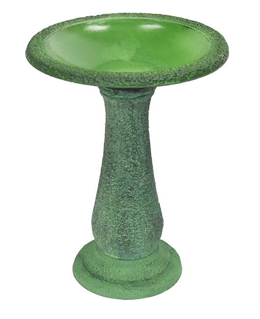 dark light green birdbath 6