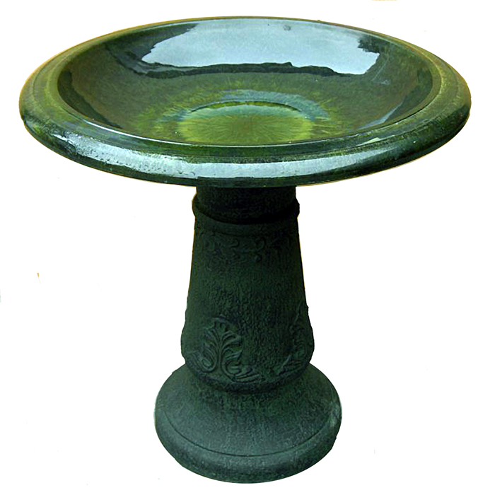 bird bath green