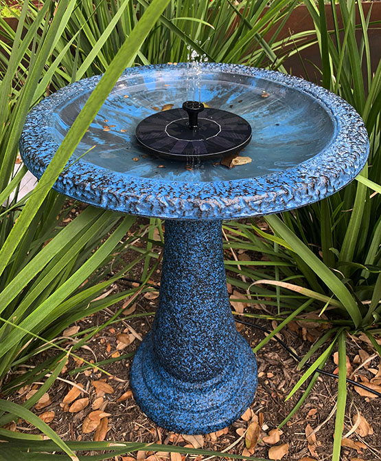 Solar Birdbath Round Base