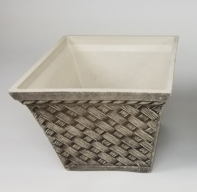 Square Sandstone Planters - set of 2