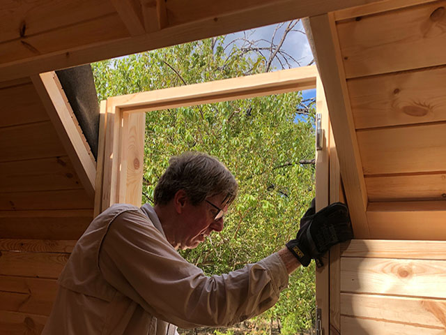 hunters cabin pavilion assembly process