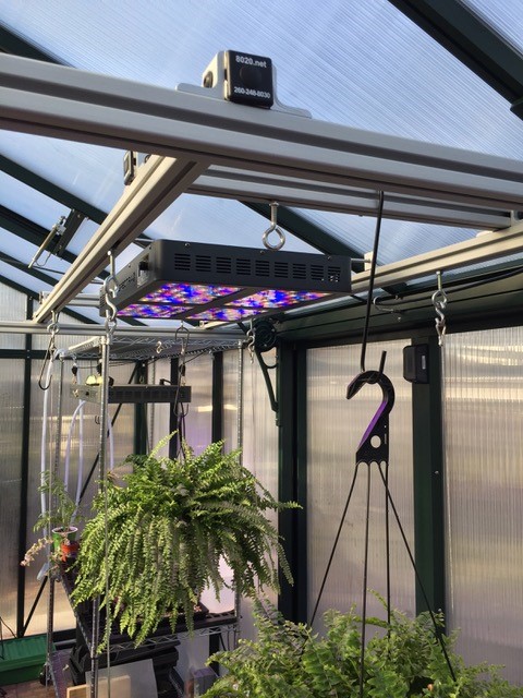 80/20 aluminum t-slot system in greenhouse