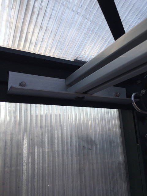 80/20 aluminum t-slot system in greenhouse