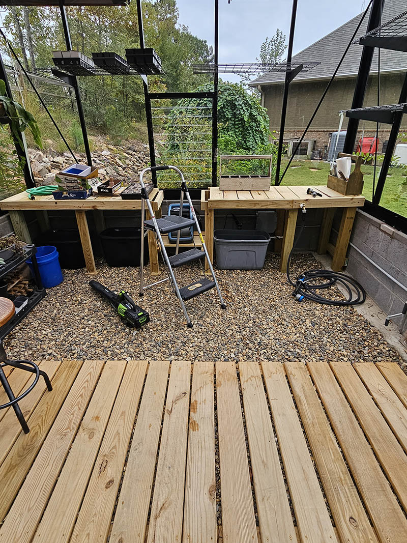 photo three royal victorian greenhouse with owner modifications including awning