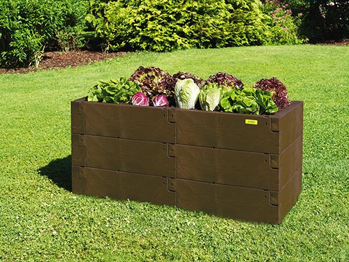 triple high timber raised bed