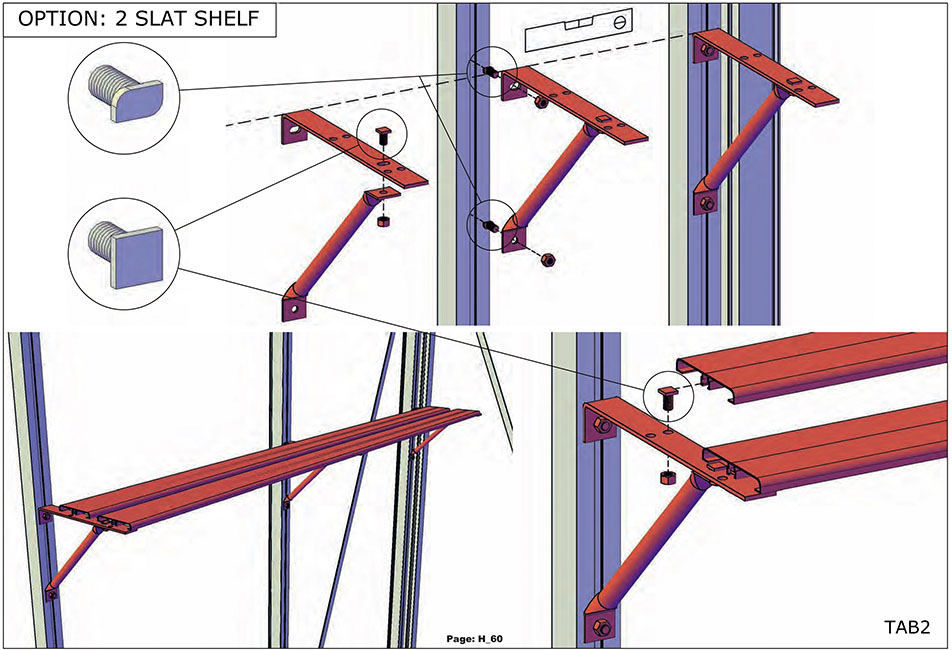 slat shelving