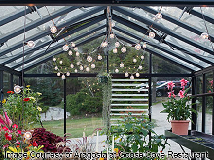 victorian greenhouse vi36 in use at Aragosta at Goose Cove Restaurant