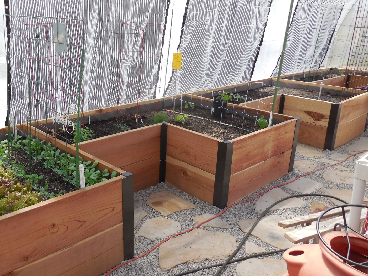 garden bed interiors in exaco greenhouses