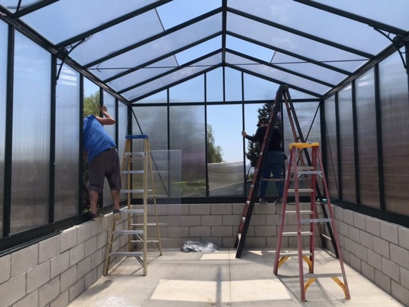 concrete stem walls for exaco greenhouses