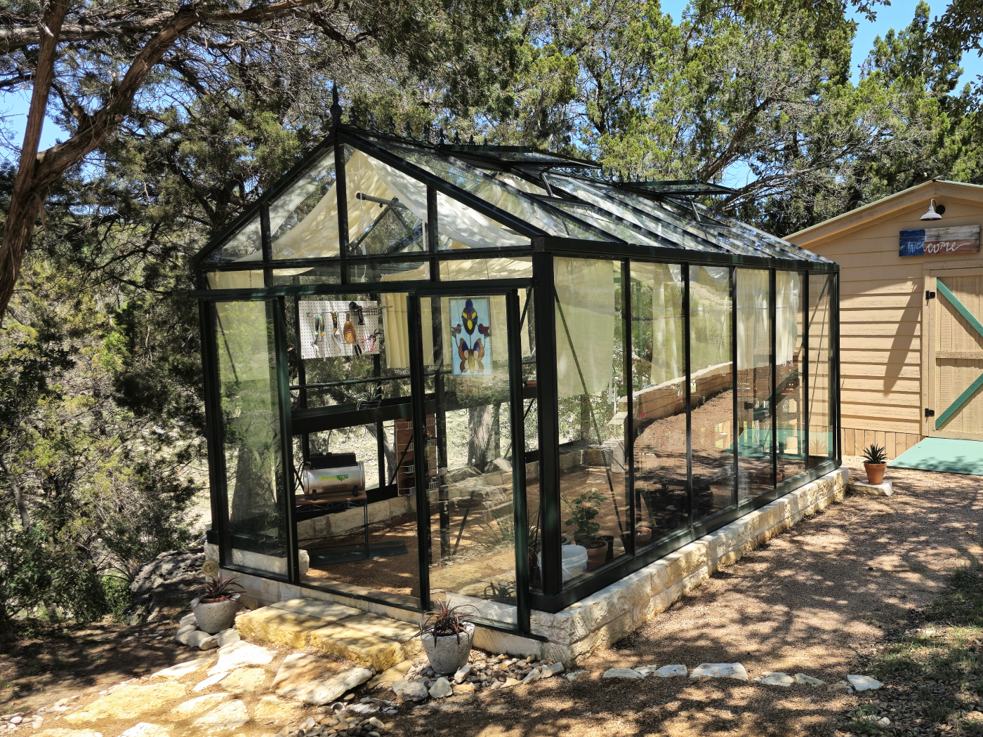 stone stem walls for exaco greenhouses