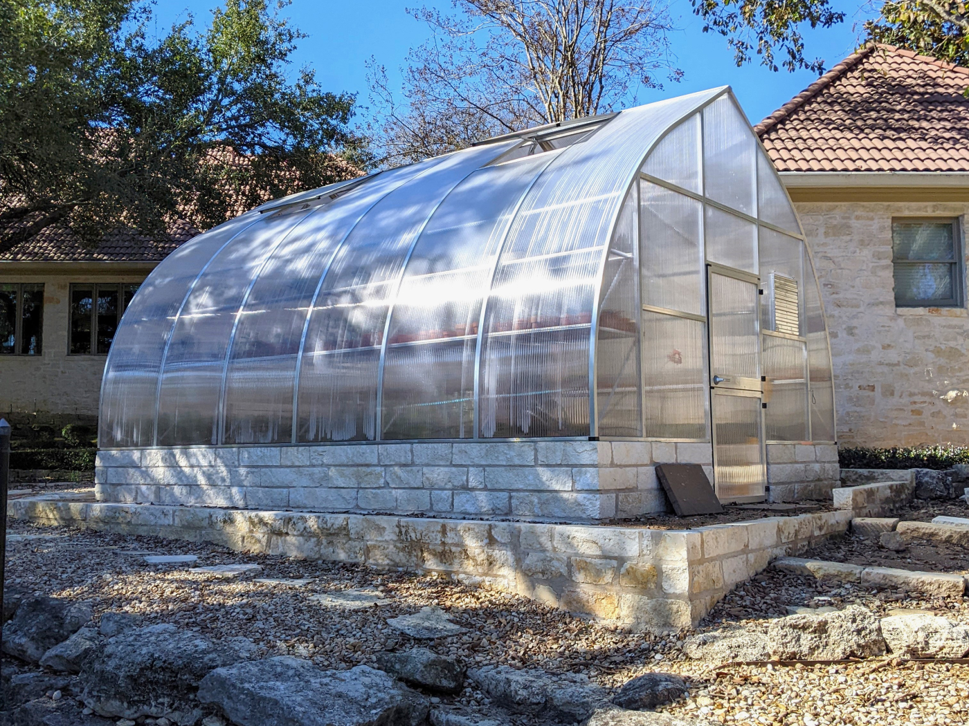 stone stem walls for exaco greenhouses