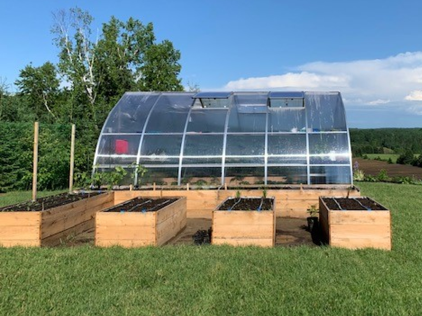 wood stem walls for exaco greenhouses